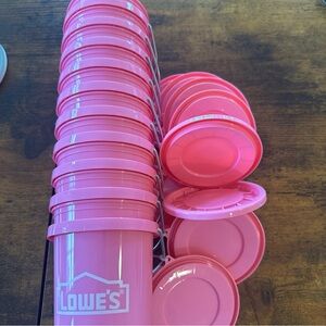 🔥 Ten 10 Pink Lowe's mini buckets Sold out in stores Last Ones!!